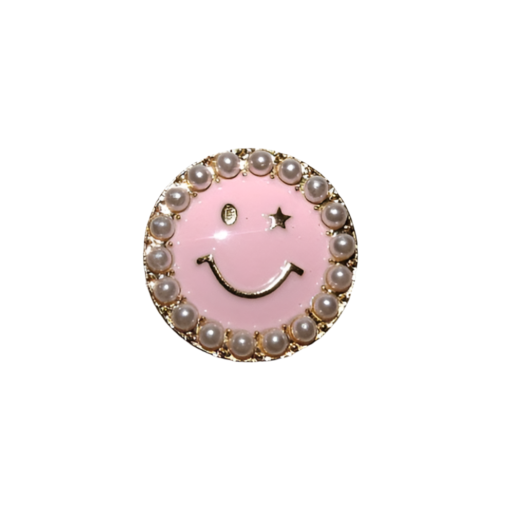 Smiley Face Croc Charm Metal