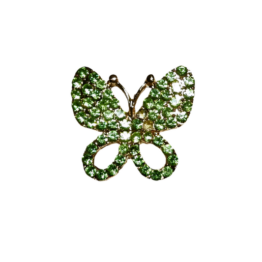 Green Butterfly Croc Charm Metal