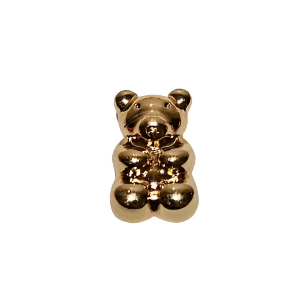 Gold Bear Croc Charm Metal