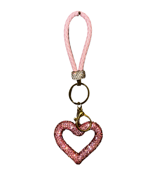 Pink Heart Keychain