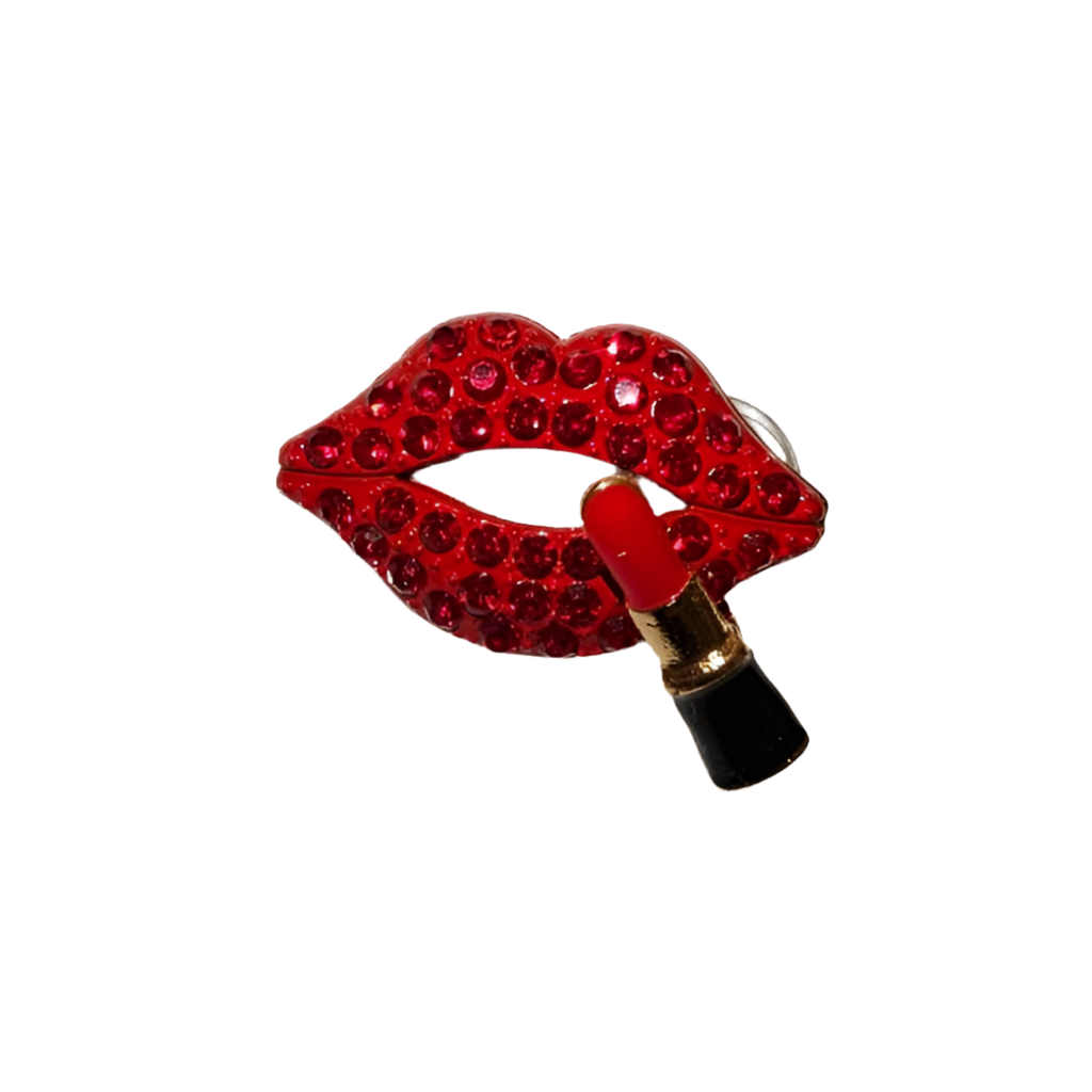 Red Lips Croc Charm Metal