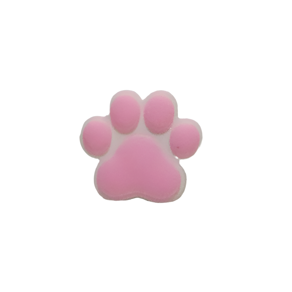 Pink Paw Print Croc Charm