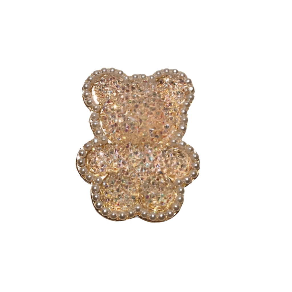 Gold Bear Croc Charm Metal