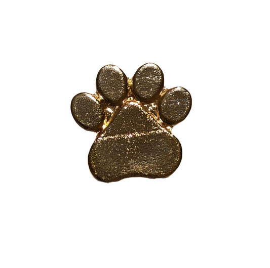 Gold Paw Croc Charm Metal